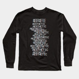 Aesthetic Glitch † Seapunk/Vaporwave VHS Ocean Design Long Sleeve T-Shirt